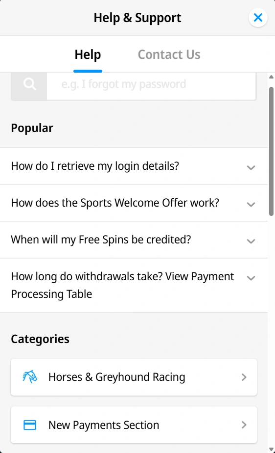 Betfred Casino customer support