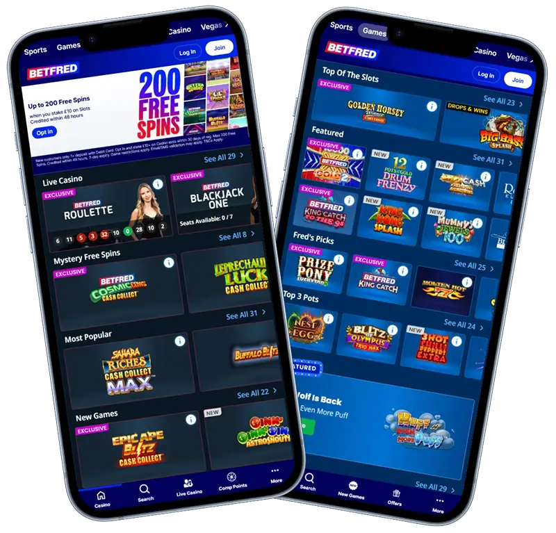 Betfred Casino on mobile